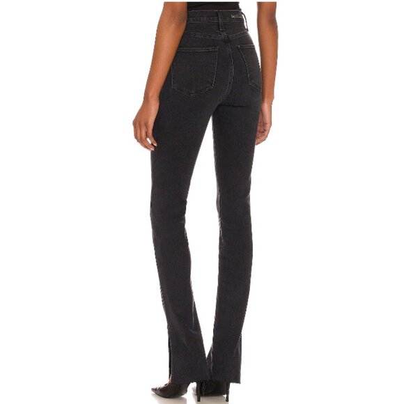 FAVORITE DAUGHTER Valentina Super High Rise Tower Jeans in Black Women's Size 29 - Picture 11 of 13